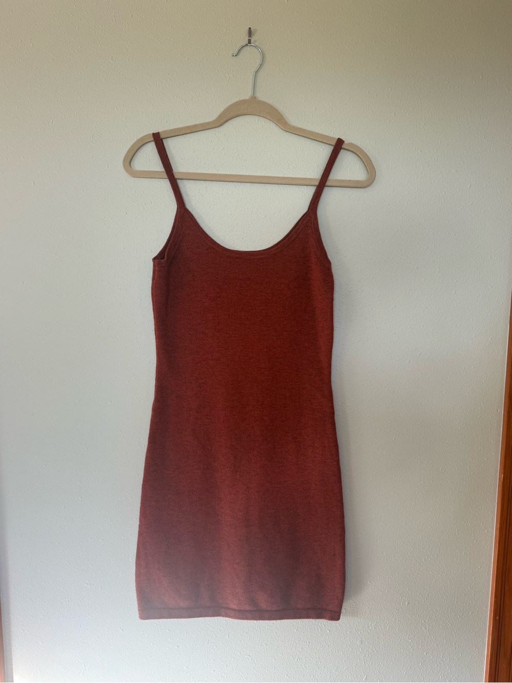 Rhythm Burnt Orange Sweater Slip Dress